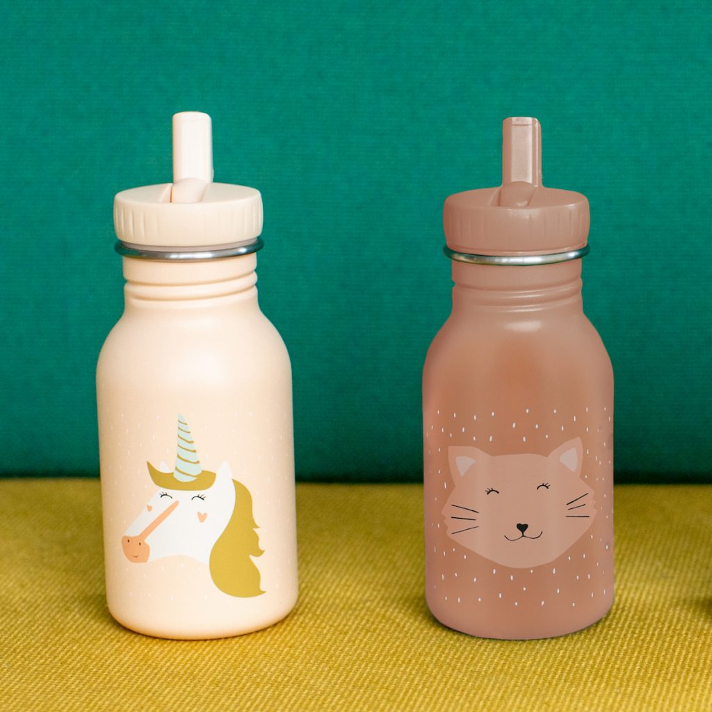 Trixie nachhaltige kleine Kindertrinkflasche aus Edelstahl 350ml - Mrs. Cat